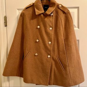 Like New - Brown Cape Jacket w/ Gold Details ✨